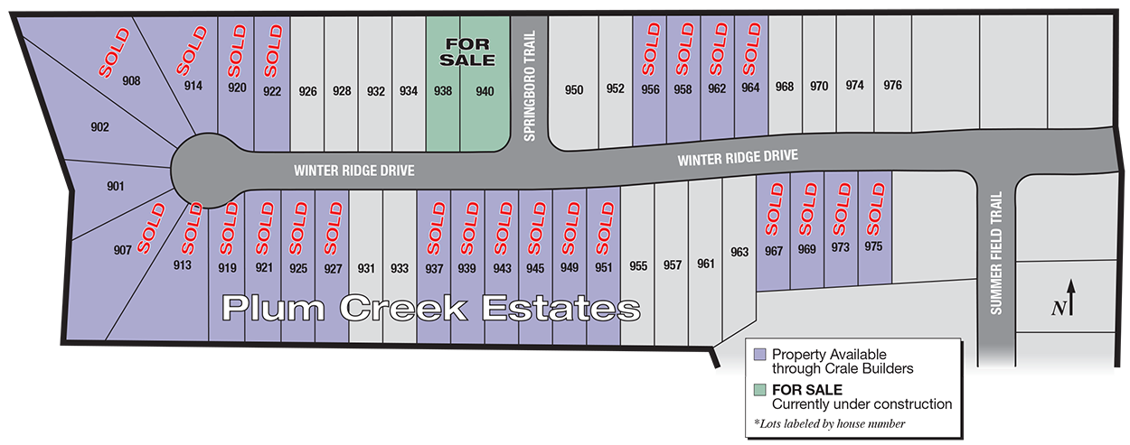 Plum Creek Estates Plot Plan